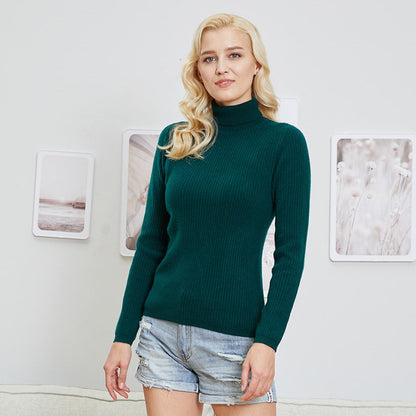 100% Merino Wool Turtleneck Women Sweater Autumn Winter Warm Soft Jumper Women  Knitted Pullover Femme Cashmere Sweater Knit