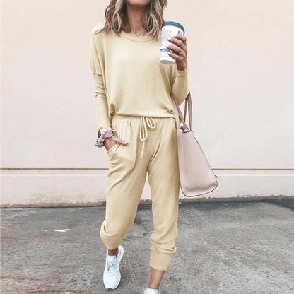 Autumn Casual Lounge Wear Women Tracksuit 2 Piece Set Loose Lounge Sets Ladies Sweat Suit Outfits Female