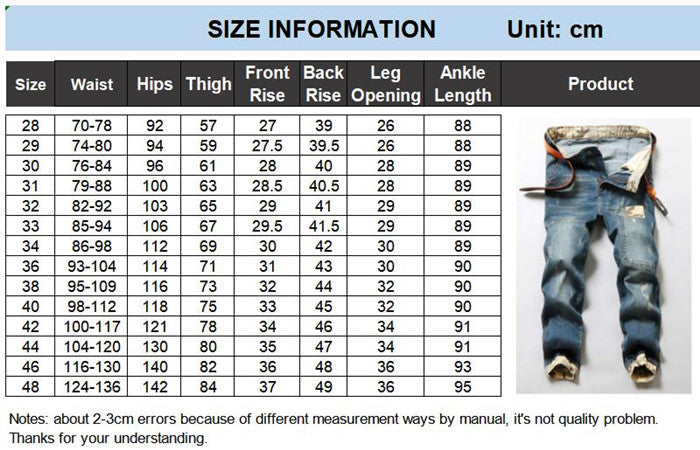 Black Jeans Men Denim Blue Jean Distressed Mens Jogger Pants Hip Hop Harem Stretch Man Teenager Trousers Plus Size 42 44 46 48