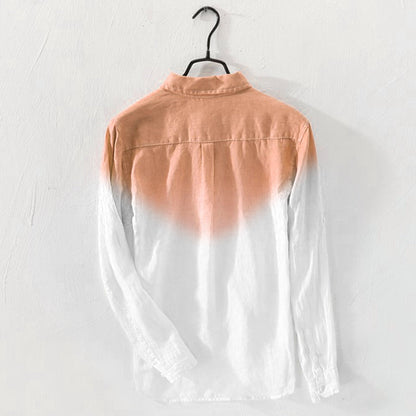 Men's Shirt Fashion Cotton Long Sleeve Hanging Dyed Gradient Button Chic High Street Men Casual Shirts Camisa S-5XL INCERUN