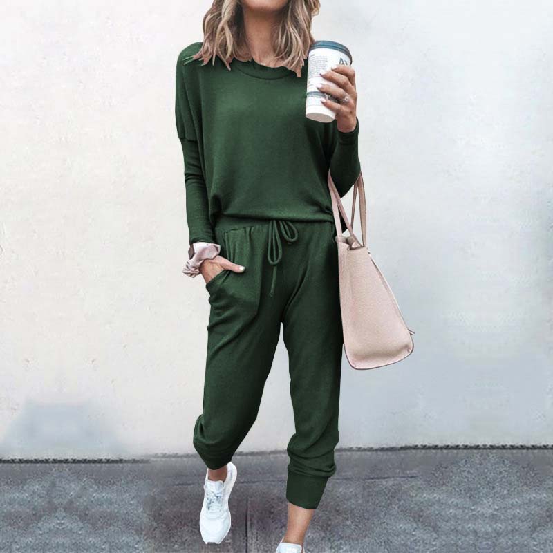 Autumn Casual Lounge Wear Women Tracksuit 2 Piece Set Loose Lounge Sets Ladies Sweat Suit Outfits Female