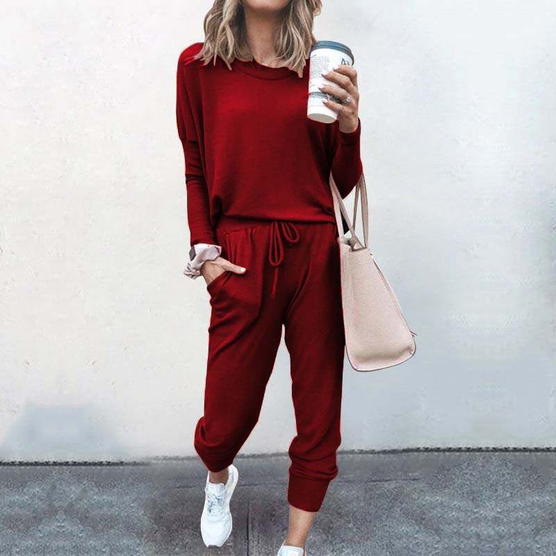 Autumn Casual Lounge Wear Women Tracksuit 2 Piece Set Loose Lounge Sets Ladies Sweat Suit Outfits Female