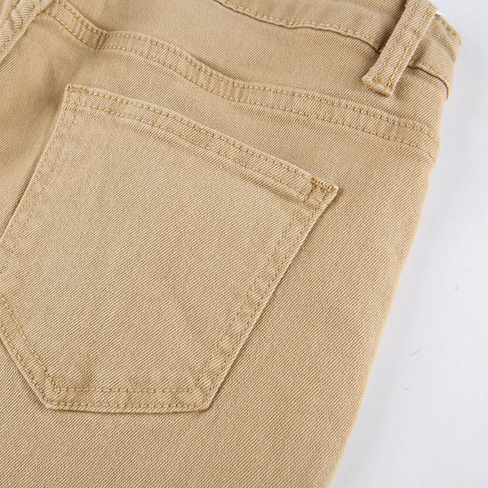 Sixsr Women's jeans woman high waist Flared Jeans Khaki Black Brown Pants Women's pants for women clothing trouser Jean women trousers