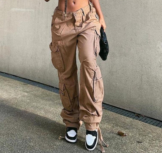 Sixsr womens fashion Tawnie Y2K Cargo Pants Women's Baggy Pants  Autumn Streetwear Fairycore Oversized Trousers Vintage Casual Loose Sweatpants