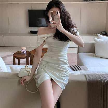 sixsr  Summer Robe New Women Elegant Off Should Midi Prom Dress Female Fashion Vestdios Ladies Evening Party Clothes