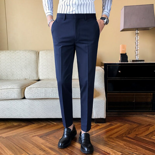 Sixsr 2024 New Business Dress Pants Men Solid Color Office Social Formal Suit Pants Casual Streetwear Wedding Trousers Pantalon Homme