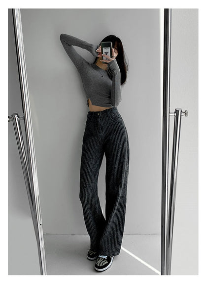 Women Jeans High Waist Casual Streetwear y2k Baggy Office Lady New Fashion Korean Denim Trousers Female Straight Wide Leg Pants