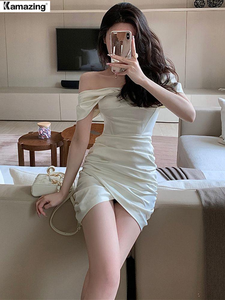 sixsr  Summer Robe New Women Elegant Off Should Midi Prom Dress Female Fashion Vestdios Ladies Evening Party Clothes