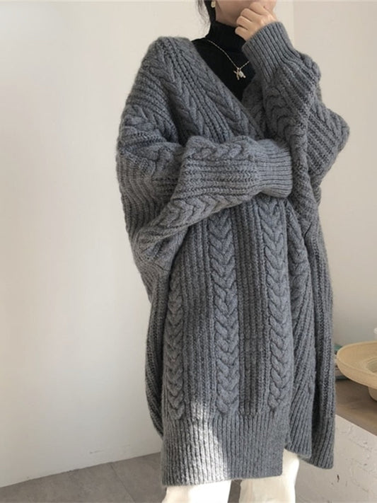 New Women's Sweaters Autumn Winter Fashionable Bat Sleeve Cardigans Warm Wild Knitwear Tops