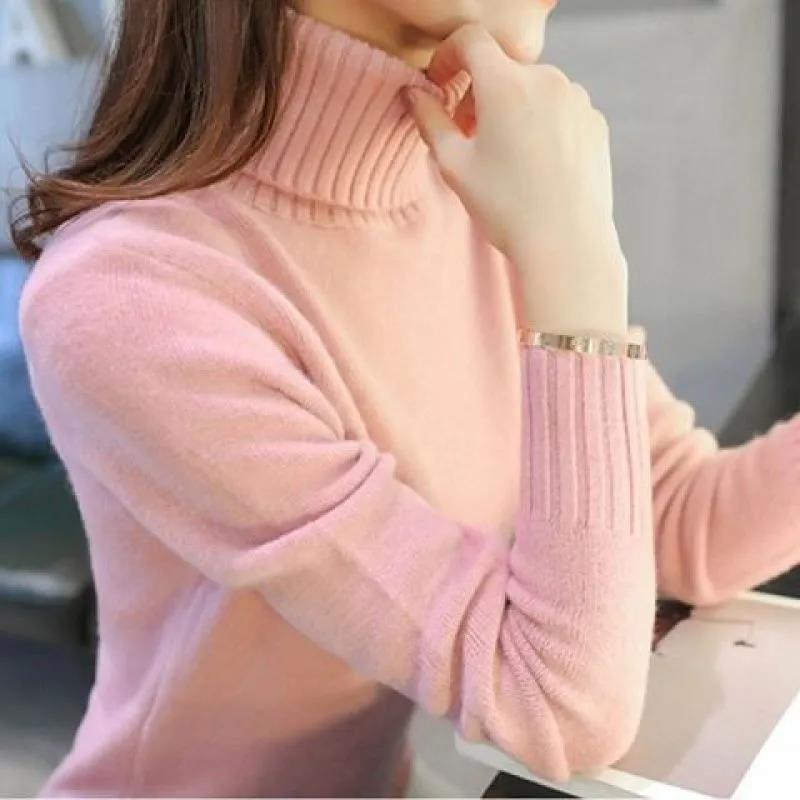 Women's Sweater Turtleneck Trending Sweater New Fashion Top Autumn and Winter Korean Pullover Women's Pullover Knitwear