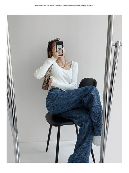 Women Jeans High Waist Casual Streetwear y2k Baggy Office Lady New Fashion Korean Denim Trousers Female Straight Wide Leg Pants