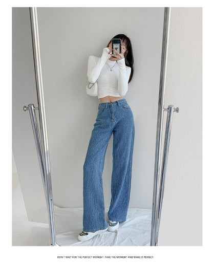 Women Jeans High Waist Casual Streetwear y2k Baggy Office Lady New Fashion Korean Denim Trousers Female Straight Wide Leg Pants