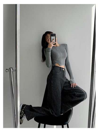 Women Jeans High Waist Casual Streetwear y2k Baggy Office Lady New Fashion Korean Denim Trousers Female Straight Wide Leg Pants