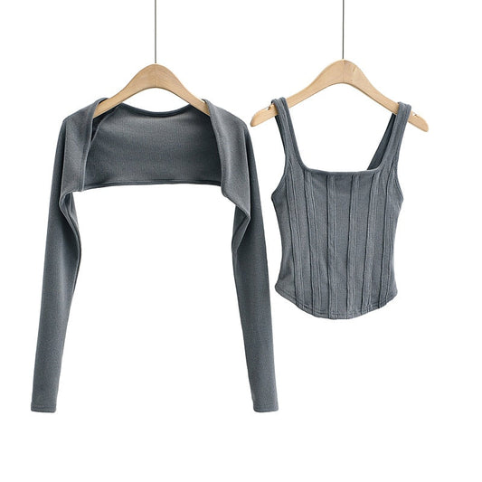 Sexy cropped tops women  Summer knit tank top fish bone corset top white crop top ribbed cute black tops sets punk clothes