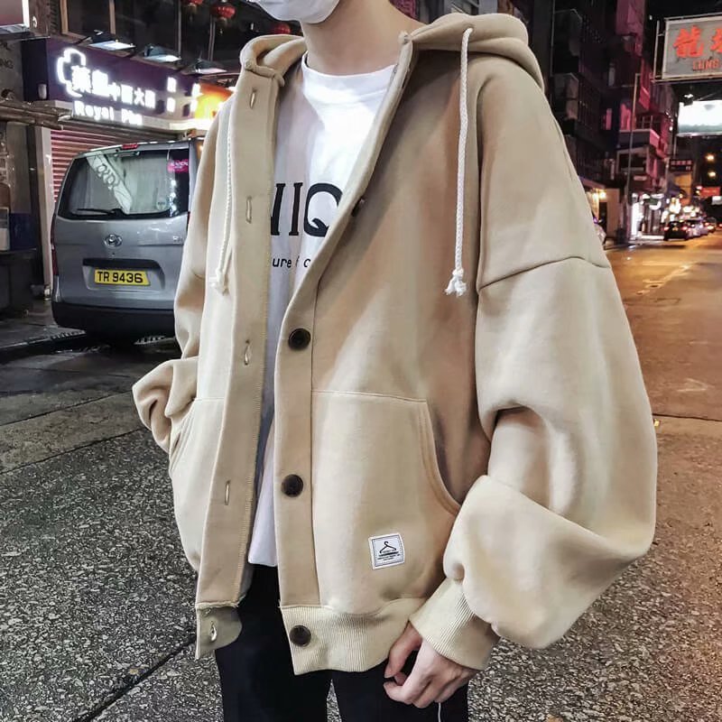 Sixsr New Men's Hoodies Kpop Style Streetwear Pockets Sweatshirts Men Casual Harajuku Men clothing pullover Loose Hoodies Men