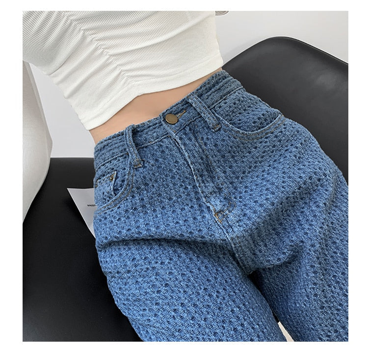 Women Jeans High Waist Casual Streetwear y2k Baggy Office Lady New Fashion Korean Denim Trousers Female Straight Wide Leg Pants