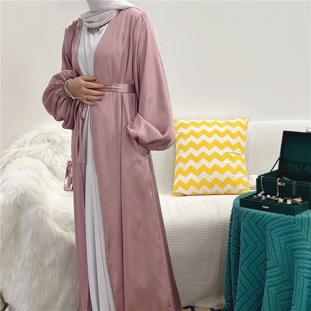 sixsr  Summer Puff Sleeve Muslim  Abaya Women Dress Elegant Modest Morocco Party Long Dress Islamic Turkey Dubai Eid Ramadan Jubah Robe