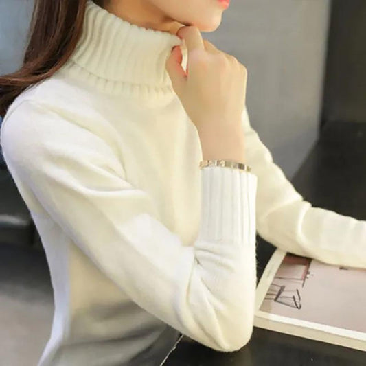 Women's Sweater Turtleneck Trending Sweater New Fashion Top Autumn and Winter Korean Pullover Women's Pullover Knitwear