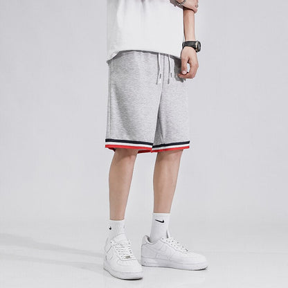 Men Patchwork Harajuku Causal Shorts 2024 Summer Mens Streetwear Basketball Shorts Male Cotton Loose Running Shorts 4XL