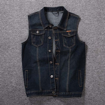 5XL 6XL 7XL 8XL Sixsr New Men's Denim Vest Fashion Casual Classic Style Slim Fit Vest  Jeans Jacket Coat Male Blue Black Gray