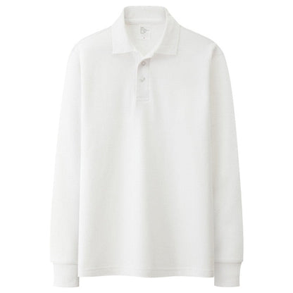 100% Cotton High Quality Men's Polo Brand Casual Long Sleeve Shirts Solid Color Polos Spring  Autumn Tops Size S-3XL;YA286