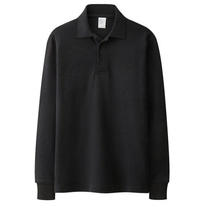 100% Cotton High Quality Men's Polo Brand Casual Long Sleeve Shirts Solid Color Polos Spring  Autumn Tops Size S-3XL;YA286