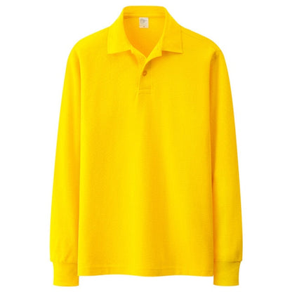 100% Cotton High Quality Men's Polo Brand Casual Long Sleeve Shirts Solid Color Polos Spring  Autumn Tops Size S-3XL;YA286