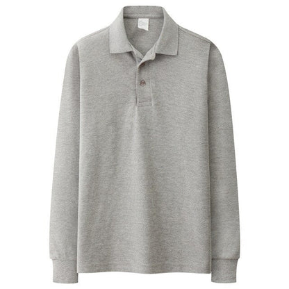 100% Cotton High Quality Men's Polo Brand Casual Long Sleeve Shirts Solid Color Polos Spring  Autumn Tops Size S-3XL;YA286