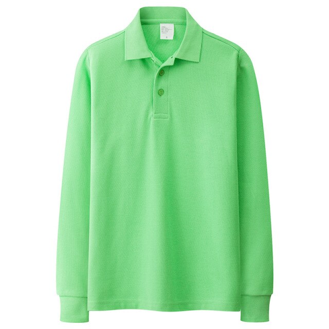 100% Cotton High Quality Men's Polo Brand Casual Long Sleeve Shirts Solid Color Polos Spring  Autumn Tops Size S-3XL;YA286