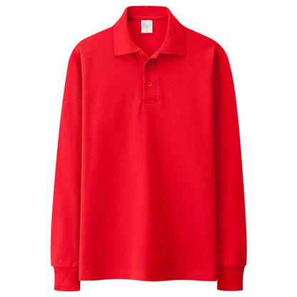 100% Cotton High Quality Men's Polo Brand Casual Long Sleeve Shirts Solid Color Polos Spring  Autumn Tops Size S-3XL;YA286