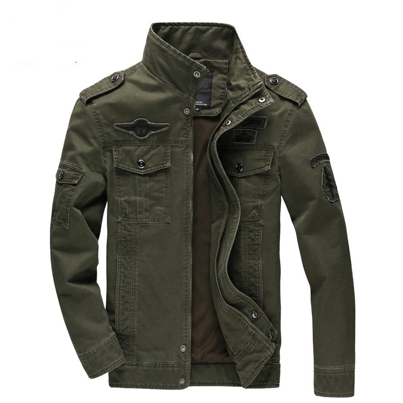 New 2024  Casual Army Military Jacket Men Plus Size M-6XL Jaqueta masculina Air force one Spring & Autumn Cargo Mens Jackets Coat