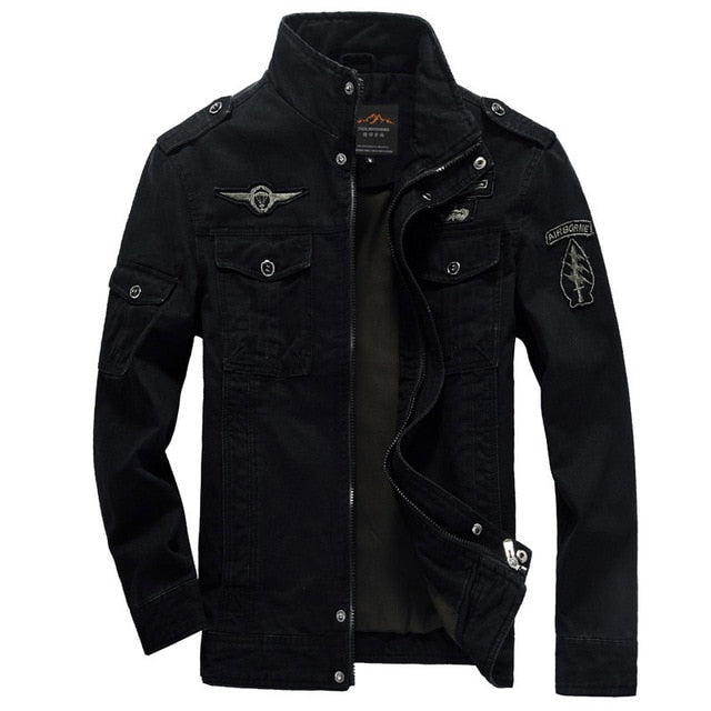 New 2024  Casual Army Military Jacket Men Plus Size M-6XL Jaqueta masculina Air force one Spring & Autumn Cargo Mens Jackets Coat