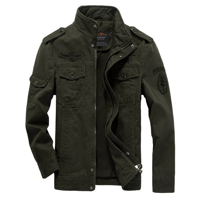 New 2024  Casual Army Military Jacket Men Plus Size M-6XL Jaqueta masculina Air force one Spring & Autumn Cargo Mens Jackets Coat