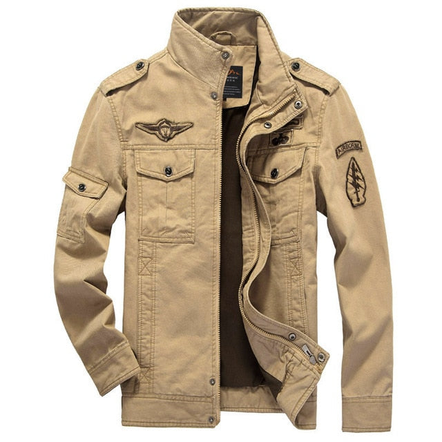 New 2024  Casual Army Military Jacket Men Plus Size M-6XL Jaqueta masculina Air force one Spring & Autumn Cargo Mens Jackets Coat