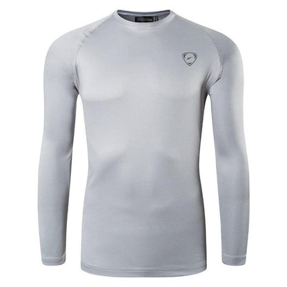 Jeansian Men's UPF 50+ UV Sun Protection Outdoor Long Sleeve Tee Shirt Tshirt T-Shirt Beach Summer LA271 LightGray