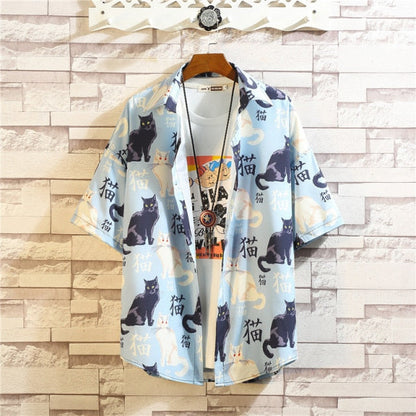 Print Brand 2024 Summer Men's Beach Shirt Fashion Short Sleeve Floral Loose Casual Plus OverSIZE M-4XL 5XL Hawaiian