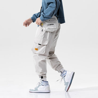 Streetwear Casual Joggers Men Side-pocket Mens Cargo Pants Fashion Slim Sweatpants Harem Pants Ankle-length Men Trousers