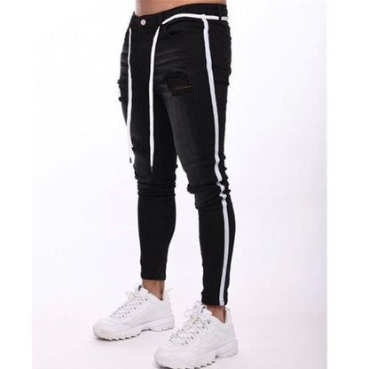 New Printed Statuary Jeans Loose Straight Men Denim Biker Casual Pants Hip Hop Man Jean Hombre Pantalon Artistic Work Size S-3XL