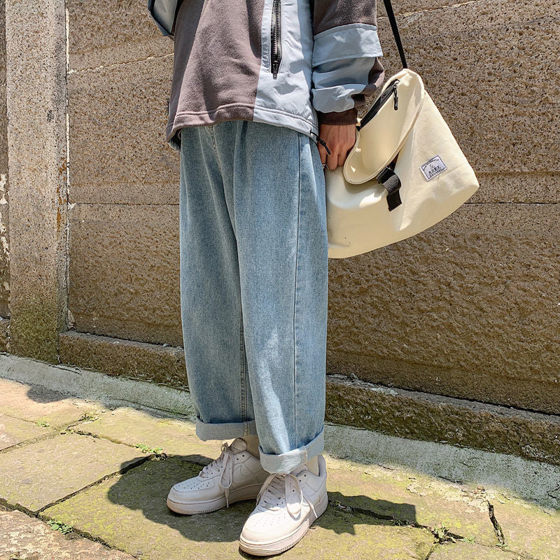 Privathinker 2024 Autumn New Men's Jeans Straight Casual Jeans Mans 2024 Korean Collage Hip Hop Jeans Woman Couple Denim Pants