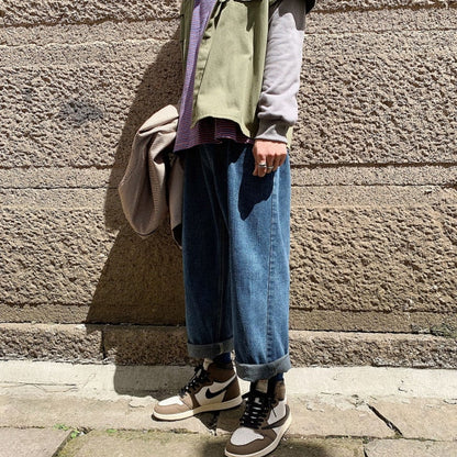 Privathinker 2024 Autumn New Men's Jeans Straight Casual Jeans Mans 2024 Korean Collage Hip Hop Jeans Woman Couple Denim Pants