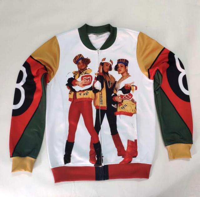 6 Styles Real American US Size Salt-n-Pepa-8-ball 3D Sublimation Printing Plus size 3XL 4XL 5XL 6XL Zipper Up Jacket
