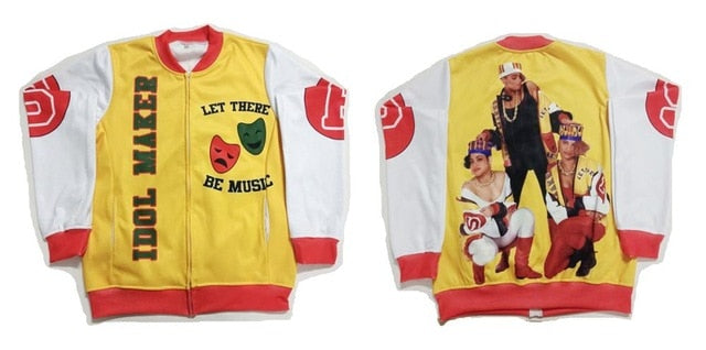 6 Styles Real American US Size Salt-n-Pepa-8-ball 3D Sublimation Printing Plus size 3XL 4XL 5XL 6XL Zipper Up Jacket