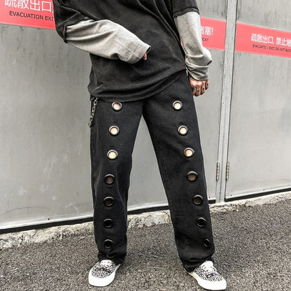 Reflective Skeleton Print Black Jeans for Men 2024 Fashion Trend Straight Leg Hip Hop Denim Pants Teens Baggy Streetwear Clothes