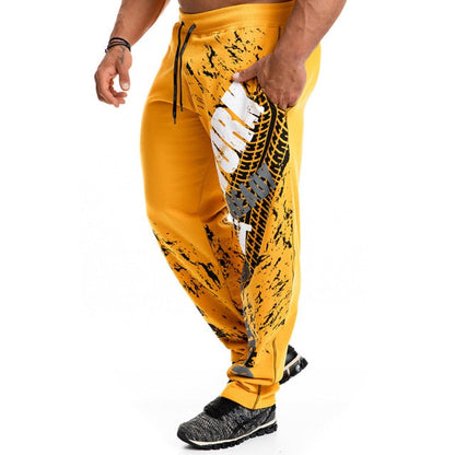 New Fashion Print Loose Casual Pants Joggers Sweatpants Cotton Track Pants Men Gyms Fitness Workout Trousers Male Sportswear