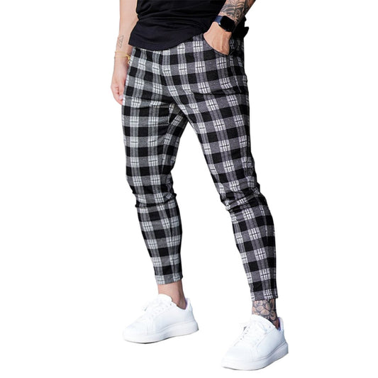 Pants Men Joggers Sweatpants 2024 Autumn Streetwear Trousers Plaid Casual Sports Mens Pants