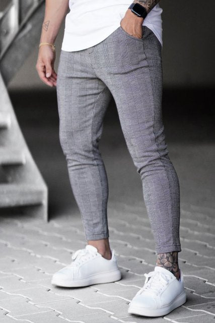 Pants Men Joggers Sweatpants 2024 Autumn Streetwear Trousers Plaid Casual Sports Mens Pants