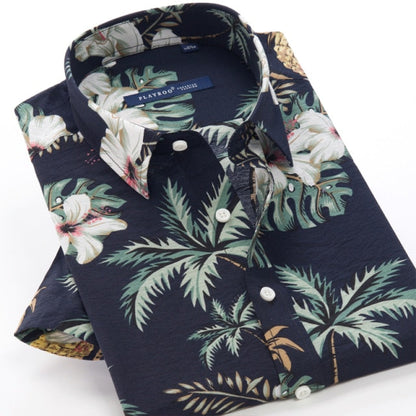 Men's short sleeve Hawaiian shirt, quick-drying shirt, larger Asian size, summer 2024, casual and floral, beach,XXL-10XL for men