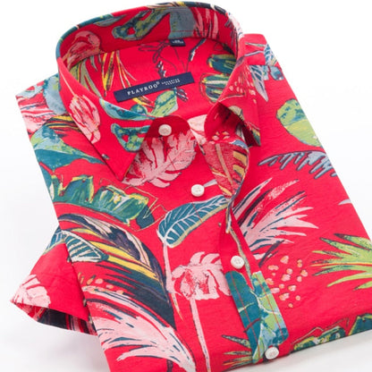 Men's short sleeve Hawaiian shirt, quick-drying shirt, larger Asian size, summer 2024, casual and floral, beach,XXL-10XL for men