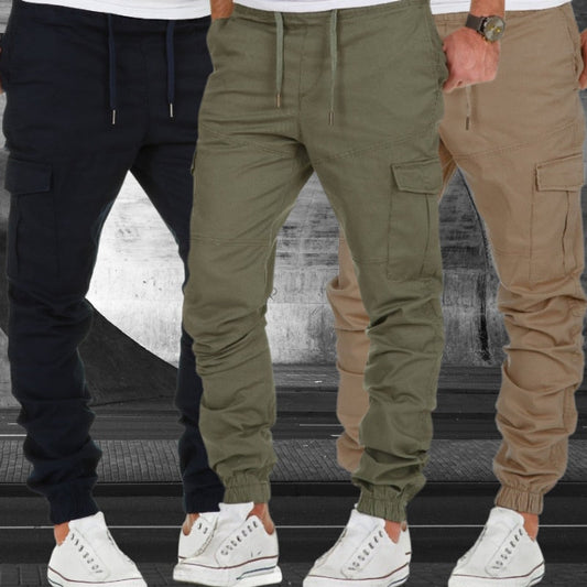 Cargo Pants Men Elastic Multiple Pocket Military Male Trousers Casual Outdoor Joggers Pant Joggers Trousers Fashion Men Pants
