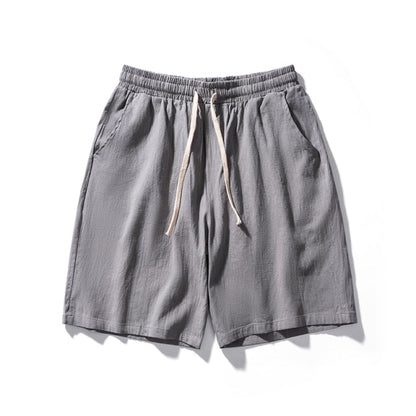 MrGB Cotton Line Shorts Men 2024 Summer Beach Casual Shorts Baggy Basic Pockets Shorts Men's Clothing